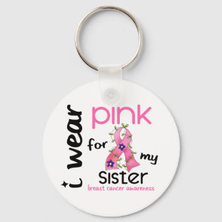 Breast Cancer I WEAR PINK FOR MY SISTER 43 Key Ring