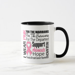 Breast Cancer I Wear Pink Ribbon TRIBUTE Mug