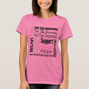 Breast Cancer I Wear Pink Ribbon TRIBUTE T-Shirt