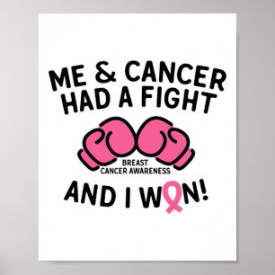 Breast Cancer I Won Breast Cancer Survivor Support Poster