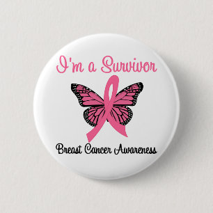 Breast Cancer I'm a Survivor 6 Cm Round Badge