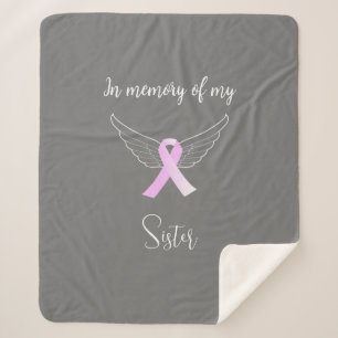 Breast Cancer In Memory of Sherpa Blanket