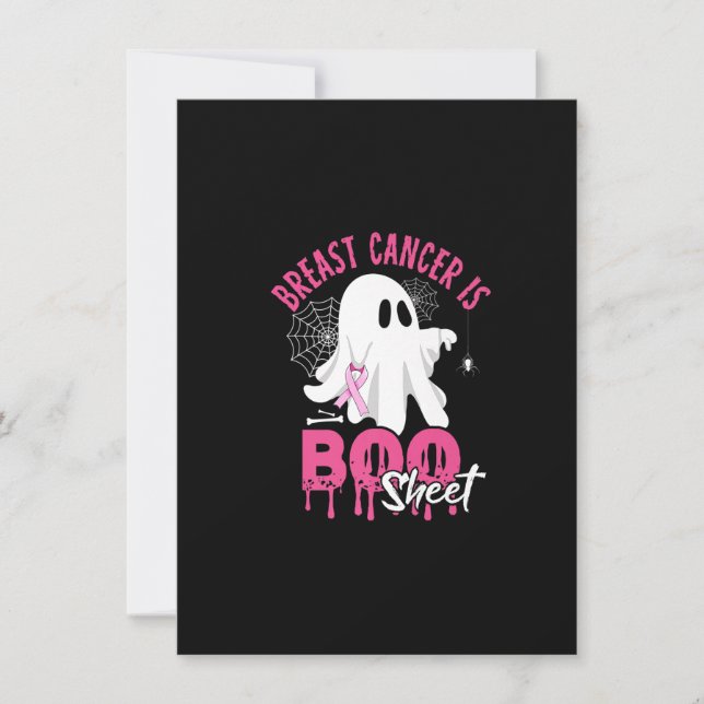 Breast Cancer Is Boo Sheet Funny Halloween We Wear Invitation (Front)