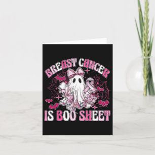 Breast Cancer Is Boo Sheet Ghost Halloween Pink Ri Card