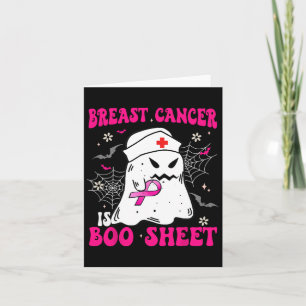 Breast Cancer Is Boo Sheet Groovy Pink Spooky For Card