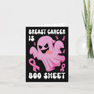 Breast Cancer Is Boo Sheet Halloween Breast Cancer Card
