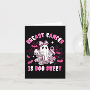 Breast Cancer Is Boo Sheet Halloween Breast Cancer Card