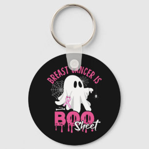 Breast Cancer Is Boo Sheet Halloween Breast Cancer Key Ring