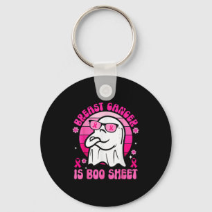 Breast Cancer Is Boo Sheet Halloween Breast Cancer Key Ring