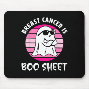 Breast Cancer Is Boo Sheet Halloween Breast Cancer Mouse Pad