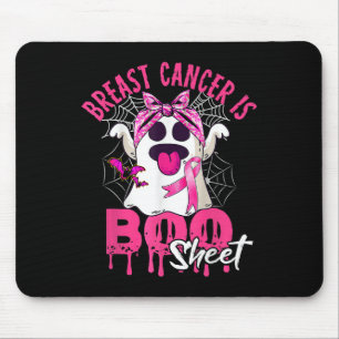 Breast Cancer Is Boo Sheet Halloween Breast Cancer Mouse Pad