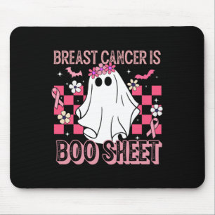 Breast Cancer Is Boo Sheet Halloween Breast Cancer Mouse Pad