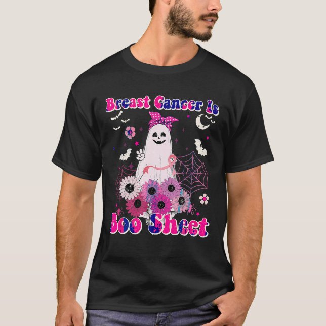 Breast Cancer Is Boo Sheet Halloween Breast Cancer T-Shirt (Front)