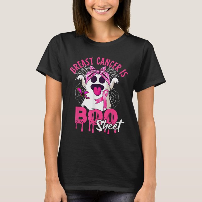 Breast Cancer Is Boo Sheet Halloween Breast Cancer T-Shirt (Front)