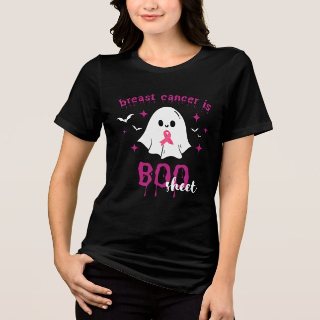Breast Cancer Is Boo Sheet Halloween Breast Cancer Tri-Blend Shirt (Front)