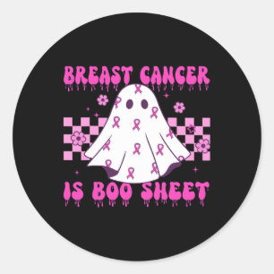 Breast Cancer Is Boo Sheet Halloween  Classic Round Sticker