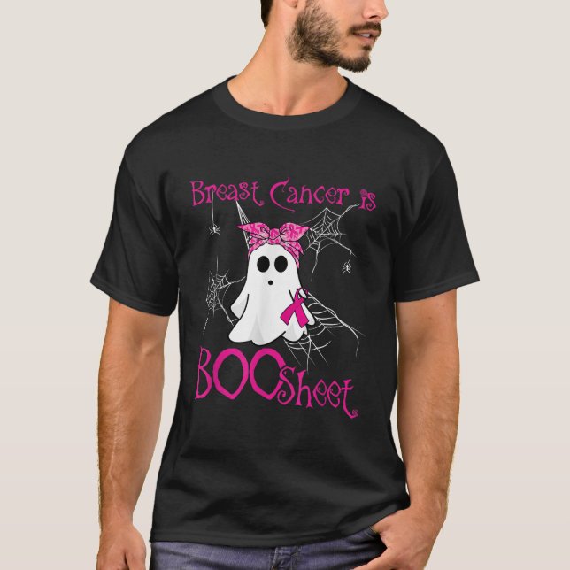 Breast Cancer Is Boo Sheet Halloween Costume Women T-Shirt (Front)