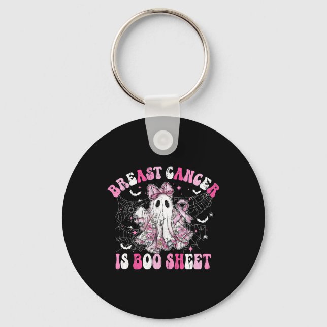 Breast Cancer Is Boo Sheet  Key Ring (Front)