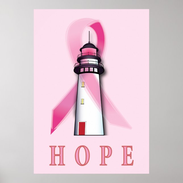 Breast Cancer Lighthouse of Hope Poster (Front)