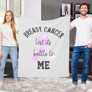 Breast Cancer Lost its Battle to ME   Survivor  Fleece Blanket