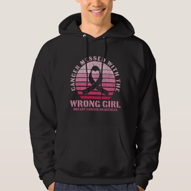 Breast Cancer Messed With The Wrong Girl Survivor  Hoodie (Front)