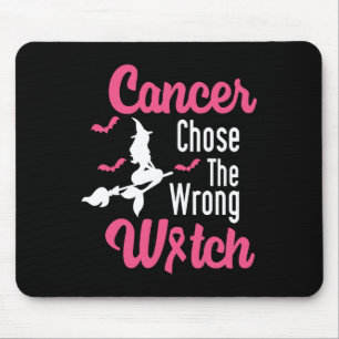 Breast Cancer Messed With The Wrong Pink Witch Hat Mouse Pad