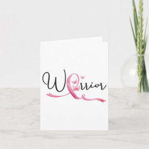 Breast Cancer Month Butterflies Pink Ribbon Women' Card