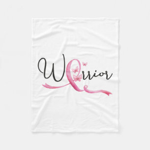 Breast Cancer Month Butterflies Pink Ribbon Women' Fleece Blanket