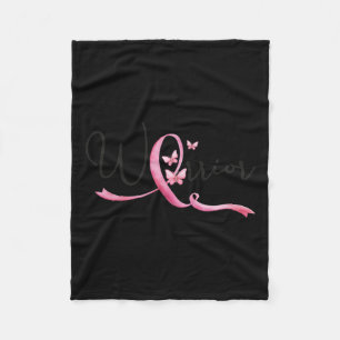 Breast Cancer Month Butterflies Pink Ribbon Women' Fleece Blanket