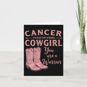 Breast Cancer Month Cancer Picked The Wrong Cowgir Card
