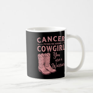 Breast Cancer Month Cancer Picked The Wrong Cowgir Coffee Mug
