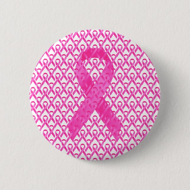 Breast Cancer Month Pink Ribbon 6 Cm Round Badge (Front)