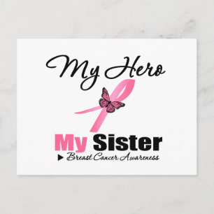 Breast Cancer My Hero My Sister Postcard