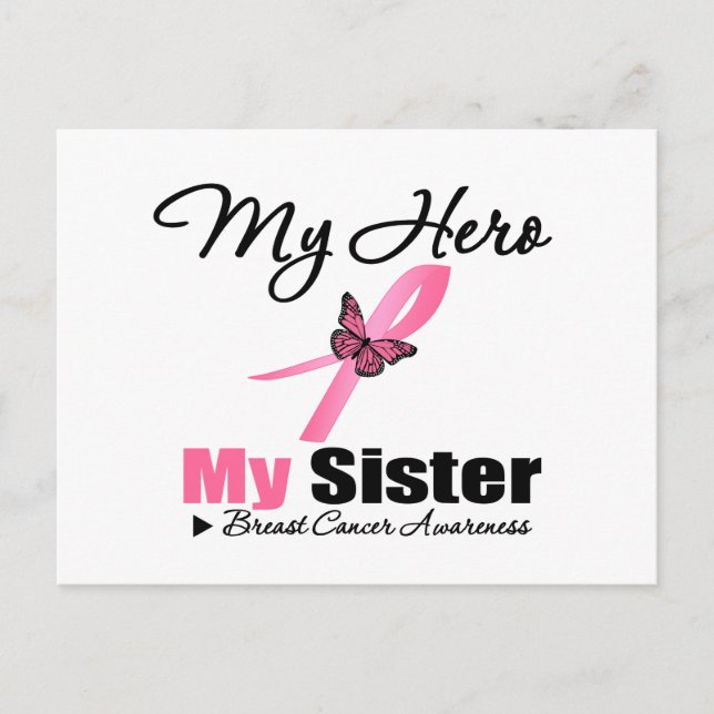 Breast Cancer My Hero My Sister Postcard (Front)