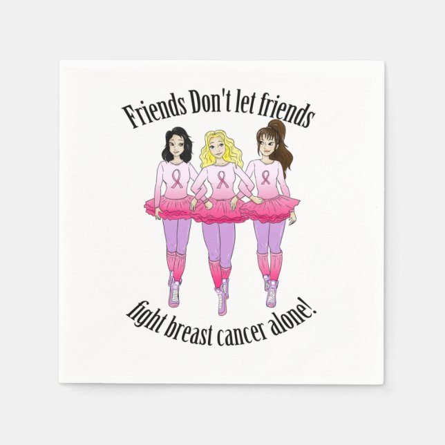 Breast Cancer: No one fights alone Napkin (Front)