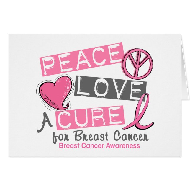 Breast Cancer PEACE, LOVE, A CURE 1 (Front Horizontal)