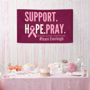 breast cancer Personalised Banner Sign