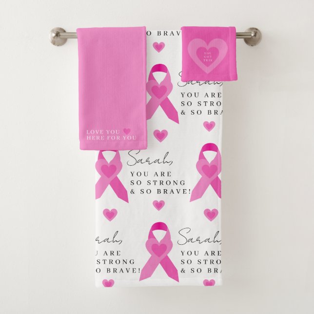 Breast Cancer Personalised Empowering Towel Set (Insitu)