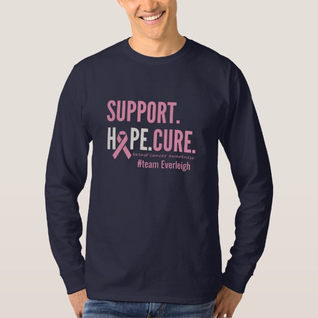 breast cancer Personalised Long Sleeve T-Shirt (Front)