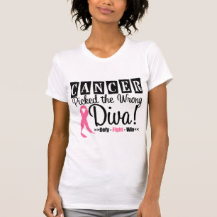 Breast Cancer Picked The Wrong Diva v2 T-Shirt