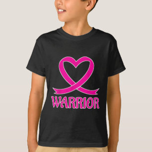 Breast Cancer Pink Heart Warrior Ribbon Awareness T-Shirt