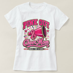 Breast Cancer Pink Out Cheer Mum Cheer for A Cure T-Shirt