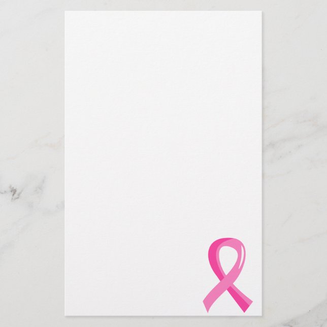 Breast Cancer Pink Ribbon 3 Stationery (Front)