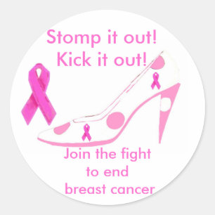 Breast Cancer Pink Ribbon Advocacy Classic Round Sticker