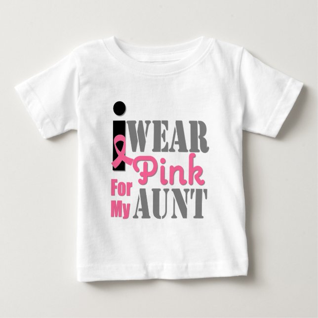 BREAST CANCER PINK RIBBON Aunt Baby T-Shirt (Front)