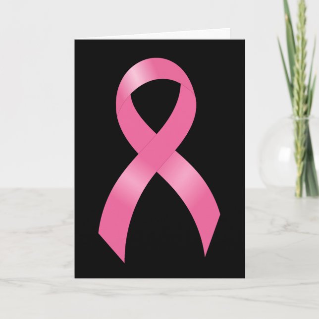 Breast Cancer Pink Ribbon Card (Front)