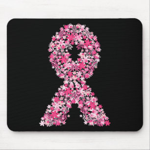 Breast Cancer Pink Ribbon Floral Flower Cute Aware Mouse Pad