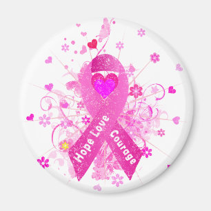 Breast Cancer Pink Ribbon Magnet