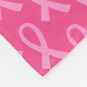 Breast Cancer Pink Ribbon Pattern Fleece Blanket