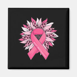 Breast Cancer Pink Ribbon Sunflower Breast Cancer Magnet